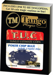 (image for) TUC Poker Chip Blue plus 3 regular chips (PK002B) by Tango Magic - Trick