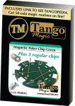 (image for) Magnetic Poker Chip Green plus 3 regular chips (PK003G) by Tango Magic - Trick