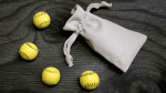 (image for) Set of 4 Leather Balls for Cups and Balls (Yellow) by Leo Smetsers - Trick