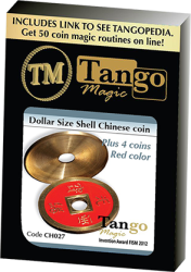 (image for) Dollar Size Shell Chinese Coin (Red) by Tango Magic (CH027)