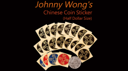 (image for) Johnny Wong's Chinese Coin Sticker 20 pcs (Half Dollar Size) - Trick