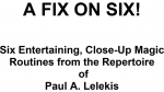 (image for) A Fix On Six! by Paul A. Lelekis eBook DOWNLOAD
