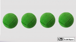 (image for) Rope Balls 1 inch / Set of 4 (Green) by Mr. Magic - Trick