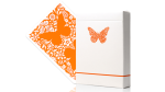 (image for) Butterfly Worker Marked Playing Cards (Orange) by Ondrej Psenicka