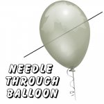 (image for) Needle Thru Balloon Professional (with 10 clear balloons) by Bazar de Magia - Trick