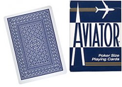 (image for) Cards Aviator Jumbo Index Poker Size (Blue)