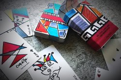(image for) Red Stripe Playing Cards Hand Drawn Edition