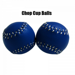 (image for) Chop Cup Balls Blue Leather (Set of 2) by Leo Smetsers - Trick