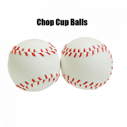 (image for) Chop Cup Balls White Leather (Set of 2) by Leo Smetsers - Trick