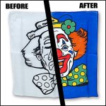 (image for) Happy / Sad Clown Silk Set (18 inch) Magic by Gosh - Trick