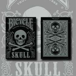 (image for) Bicycle Skull Metallic (Silver) USPCC by Gambler's Warehouse