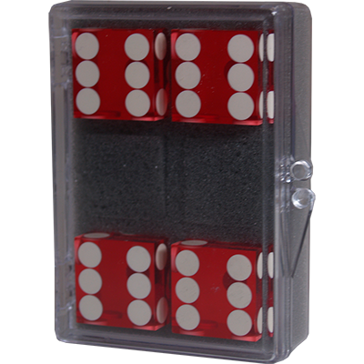 Dice 4-pack Red Near-precision 19mm (casino)