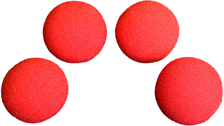 1 inch Super Soft Sponge Ball (Red) Pack of 4 from Magic by Gosh