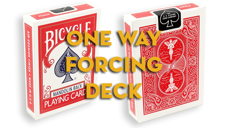 (image for) Assorted Mandolin Red One Way Forcing Deck (assorted values) - Click Image to Close
