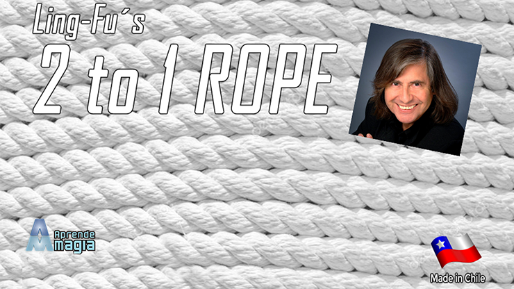 2 TO 1 Rope (White) by Aprendemagia - Trick