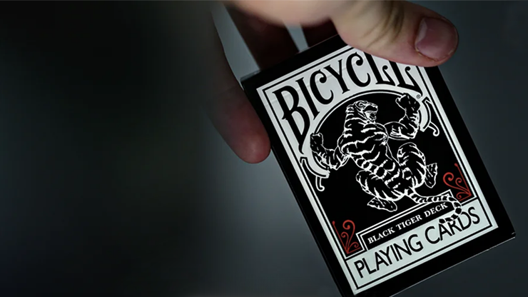 (image for) Bicycle Black Tiger Red Playing Cards - Click Image to Close