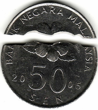 (image for) Coin Bite (Malaysia 50 Cent) - Trick - Click Image to Close