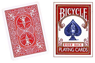 (image for) Assorted Red Back Bicycle One Way Forcing Deck (assorted values) - Click Image to Close