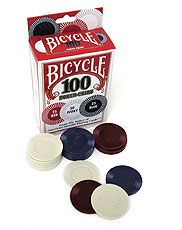 (image for) Poker Chip - regular Bicycle 100 - Click Image to Close