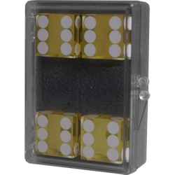 (image for) Dice 4-pack Gold Near-precision 19mm (casino)
