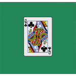 (image for) 12 inch Card Silk - Queen Of Clubs by Vincenzo Di Fatta