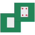 (image for) Card Silk Set 9 inch (4 of diamonds + blank) by Vincenzo Di Fatta