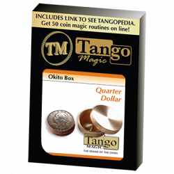 (image for) Okito Box (Brass) - US Quarter by Tango Magic -Trick (B0010)