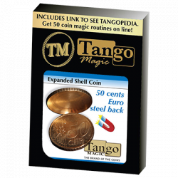 (image for) Expanded Shell Coin (50 Cent Euro, Steel Back) by Tango Magic - Trick (E0005)