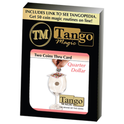 (image for) Two Coins Thru Card (D0019) (Quarter Dollar) by Tango - Trick