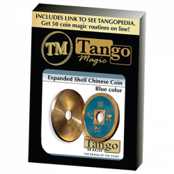 (image for) Expanded Shell Chinese Coin made in Brass (Blue) by Tango - Trick (CH005)