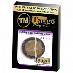 (image for) Folding Coin - 2 Euros (Traditional) by Tango Magic - Trick (E0064)