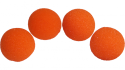 (image for) 1.5 inch Super Soft Sponge Balls (Orange) Pack of 4 from Magic by Gosh