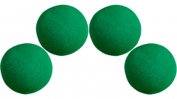(image for) 1 inch Super Soft Sponge Ball (Green) Pack of 4 from Magic by Gosh