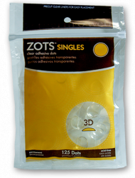 (image for) Sticky Dots 3D (125 dots 1/2" diameter) Roll of Singles