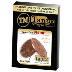 (image for) Flipper coin Pro Elastic System - English Penny (D0107) by Tango Magic