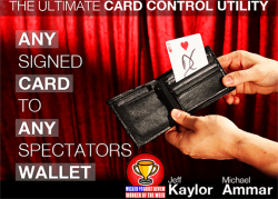 (image for) Any Card to Any Spectator's Wallet - BLACK (DVD and Gimmick) By Jeff Kaylor and Michael Ammar - DVD