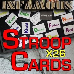 (image for) Stroop Cards (Infamous Refill) by Magic World - Trick