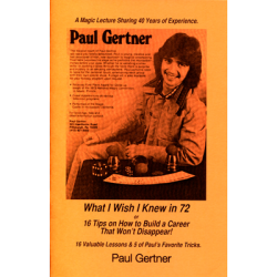 (image for) What I Wish I Knew in 72 by Paul Gertner - Book
