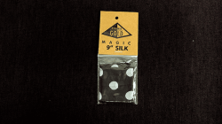 (image for) Silk 9 inch (Black with White Polka Dots) by Pyramid Gold Magic
