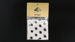 (image for) Silk 24 inch (White with Black Polka Dots) by Pyramid Gold Magic