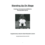 (image for) Standing Up On Stage(Creating a Commercial and Effective Stand Up Act) by Scott Alexander - Book