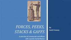 (image for) Forces, Peeks, Stacks & Gaffs Ebook - Mentalism with Cards by Scott Creasey