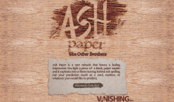 (image for) Ash Paper by the Other Brothers - Trick