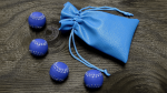 (image for) Set of 4 Leather Balls for Cups and Balls (Blue) by Leo Smetsers - Trick