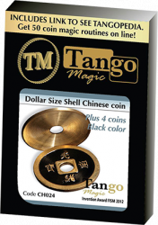 (image for) Dollar Size Shell Chinese Coin (Black) by Tango Magic (CH024)
