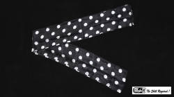 (image for) Production Streamer Polka Dot 6 inch x 18 feet (White on Black) by Mr. Magic - Trick
