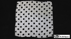 (image for) Polka Dot Hanky, Black on White (21 inches x 21 inches) by Mr. Magic - Trick