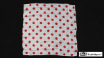 (image for) Polka Dot Hanky, Red on White (21 inches x 21 inches) by Mr. Magic - Trick