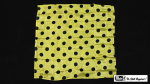 (image for) Polka Dot Hanky, Black on Yellow (21 inches x 21 inches) by Mr. Magic - Trick