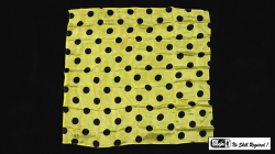 (image for) Polka Dot Hanky, Black on Yellow (21 inches x 21 inches) by Mr. Magic - Trick